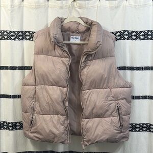 Old Navy Light Pink Puffer Vest